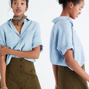 Madewell Chambray Courier Shirt Size Medium
